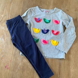 Mini Boden shirt AND Primary leggings set